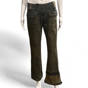 Express Precision Fit Jeans - Camo detail with beaded embellishment in back